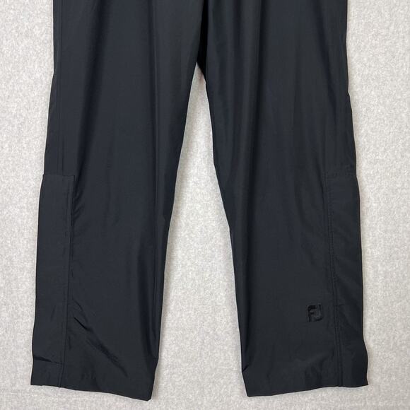 FootJoy DryJoy Mens XL Rain Pant Black Elastic Waistband Drawcord - Picture 11 of 12